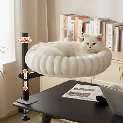 The desk cat bed that keeps your setup clean