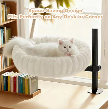 The desk cat bed that keeps your setup clean