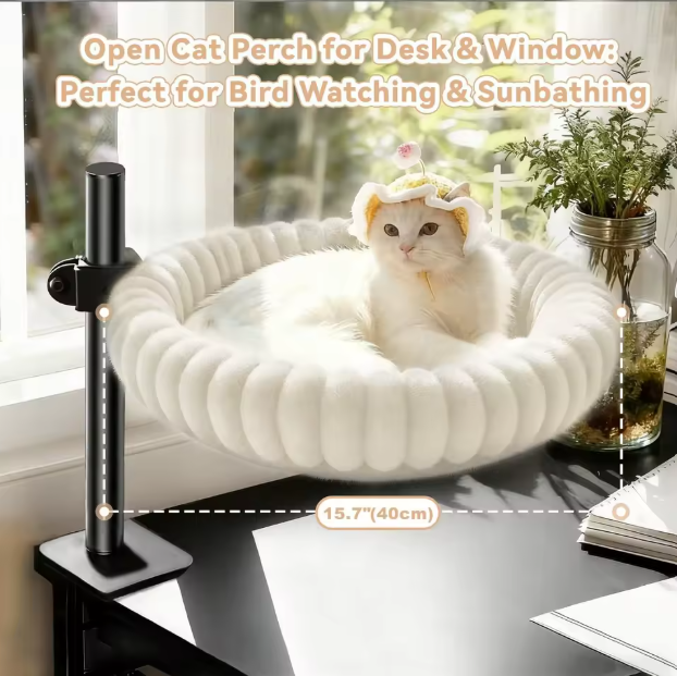 The desk cat bed that keeps your setup clean