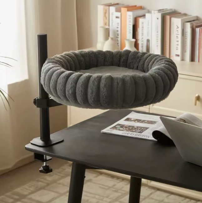 The desk cat bed that keeps your setup clean