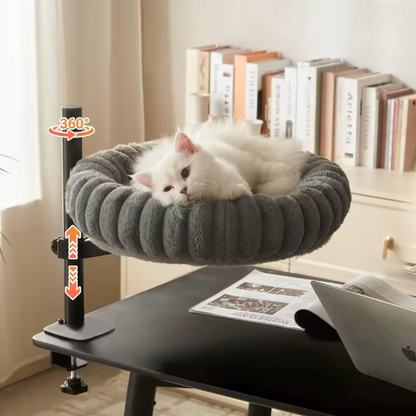 The desk cat bed that keeps your setup clean