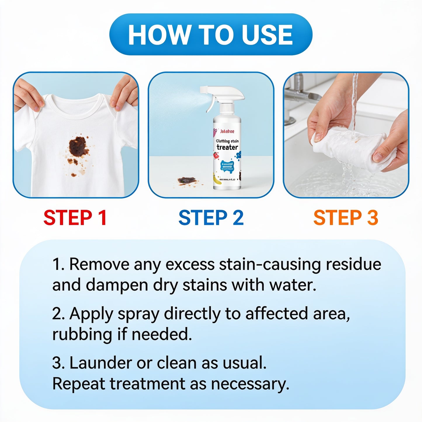 Jakehoe clothing stain treater for babies
